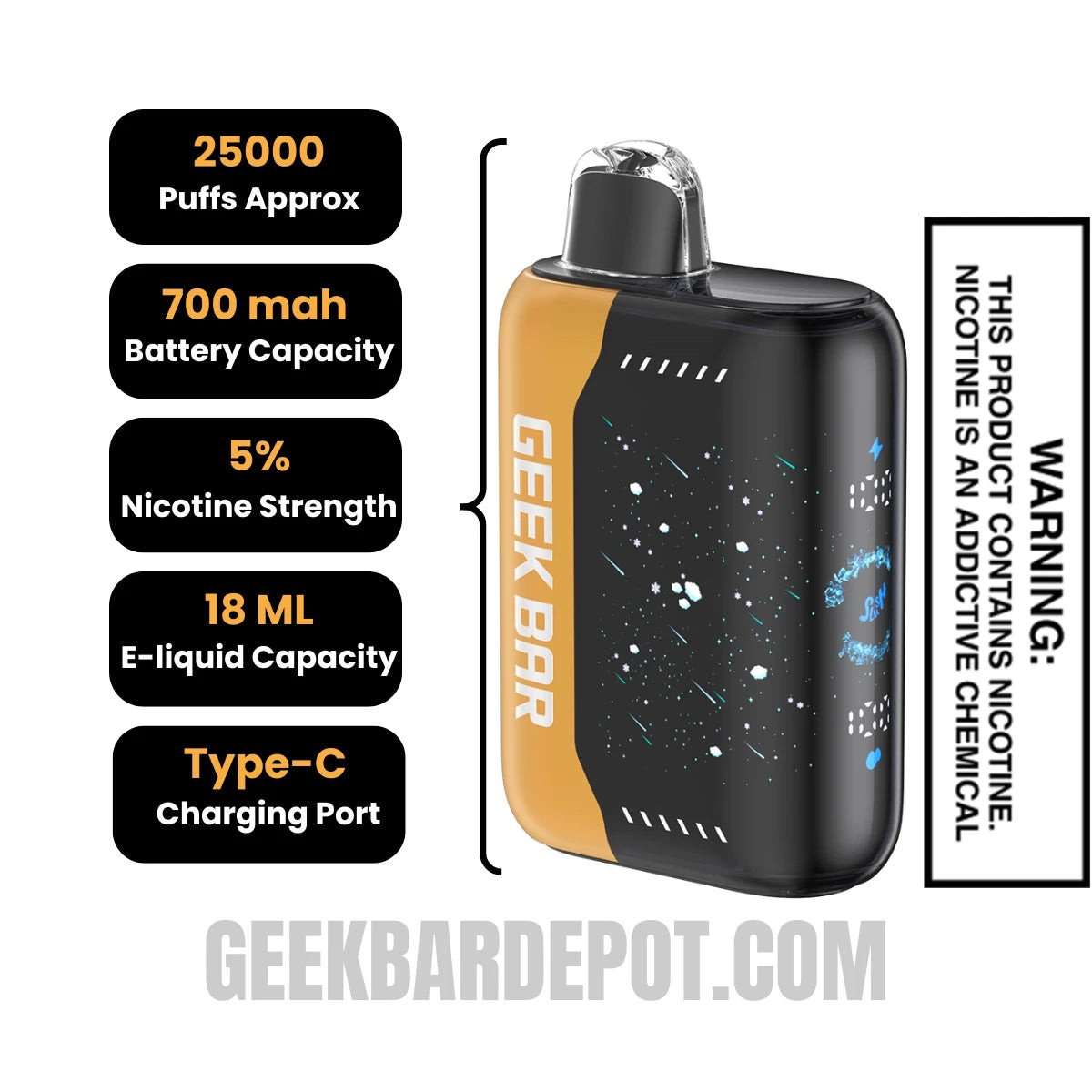 Cola Slush Geek Bar Pulse X Vape Specifications