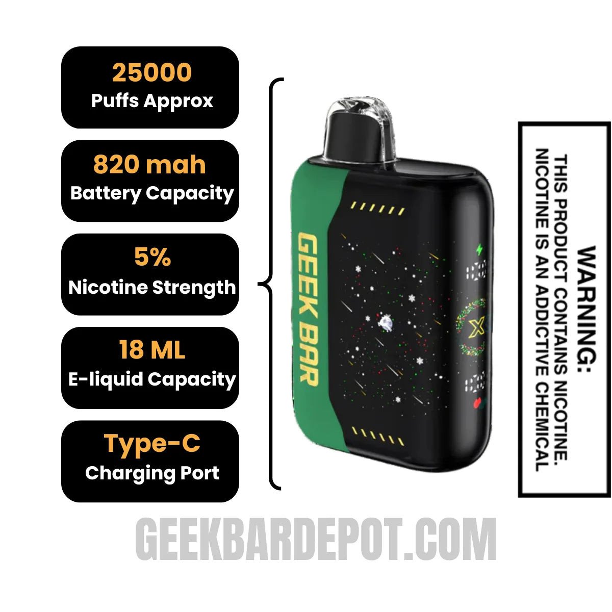 CreamyMintzGeekBarPulseXDisposableVapespecifications