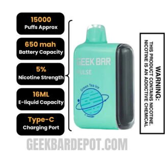 Green Tea Ice Geek Bar Pulse Disposable Vape Specification Green Tea Ice Geek Bar Pulse Disposable Vape Specification
