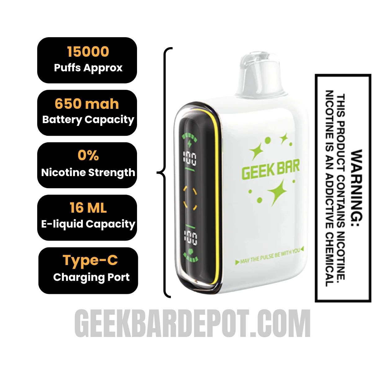 MiamiMintGeekBarPulseZERONicotineVapespecifcations