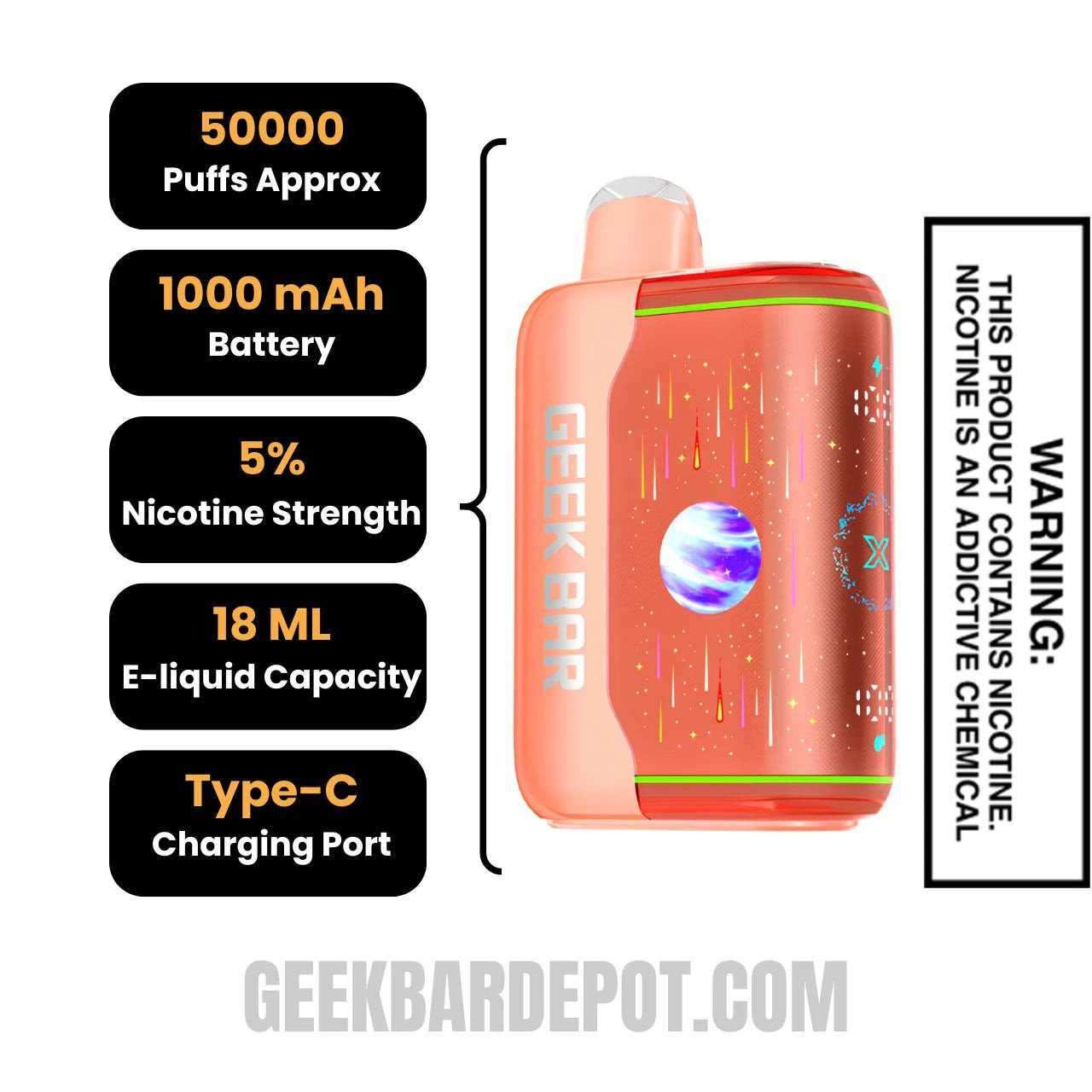 Strawberry Watermelon Geek Bar Pulse X2 Disposable Vape